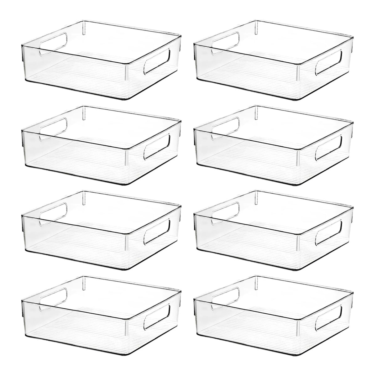 Clear Plastic Storage Bins, Home Bathroom Laundry Room Freezer Refrigerator Pantry Organizers and Storage Containers Fridge Organizer Bins Kitchen Organization Cabinet Medicine Bin for organizing