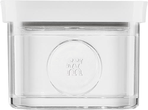 ZWILLING FRESH & SAVE CUBE Box, size S, modular & stackable container, airtight & vacuumable storage, dishwasher friendly, transparent - size: Small