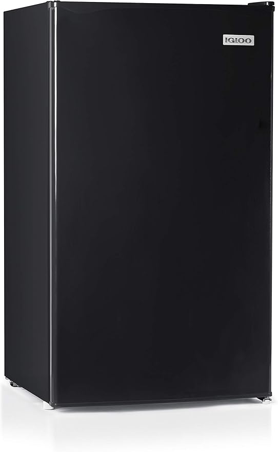 Igloo 3.2 Cu.Ft. Mini Fridge with Freezer - Single Door Compact Refrigerator with Glass Shelves for Homes, Dorms & Offices- Keep Snacks, Drinks & Frozen Foods Cool with Temperature Control Mini Fridge