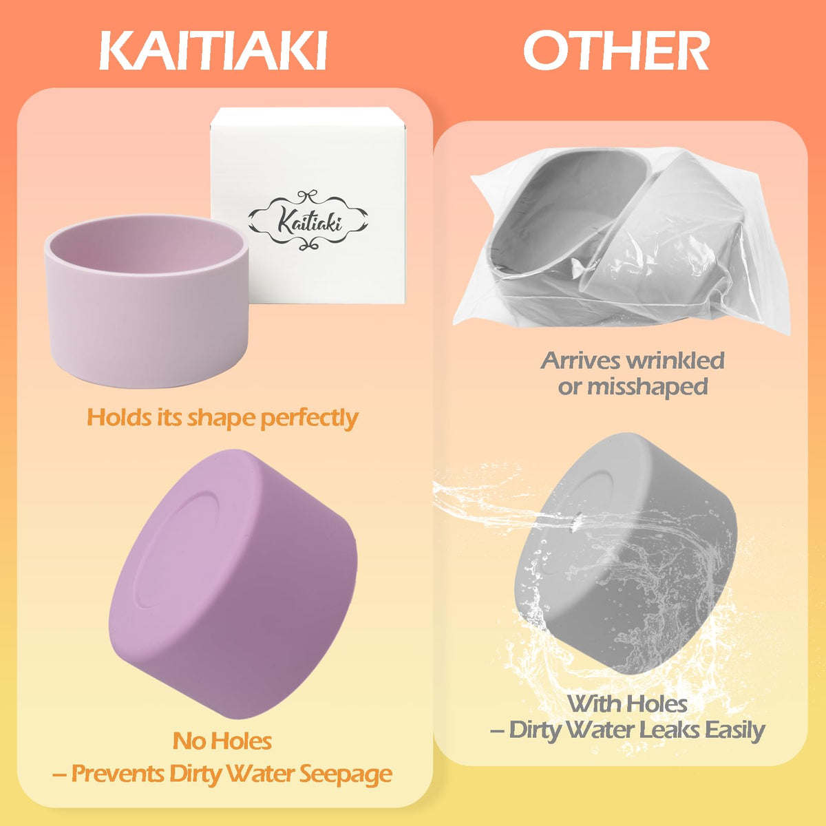 Kaitiaki Silicone Boot for Owala 30oz & 40oz FreeSip Sway Bottles & Tumblers - Non-Slip, Scratch-Resistant, Stability Enhancer, Available in 12 Colors (Lavender Mist)