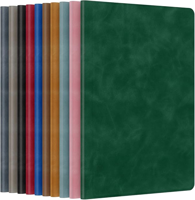 Portable Dry Erase Board,Reusable Whiteboard Notebook, Double-Sided White Board PU Cover 9.5"x6.6" with Marker,Wipe Cloth (Coffee Brown)