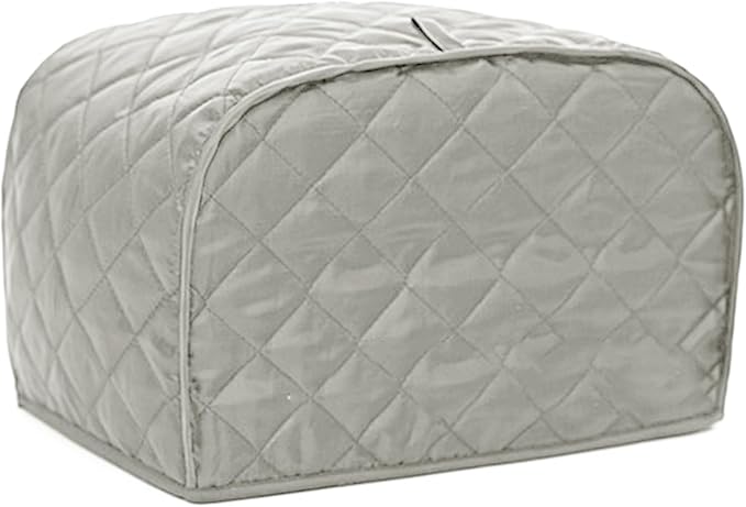 BOHEMIABY Toaster Cover 2 Slice, Bread Dust Cover & Fingerprint Protection-Polyester & Cotton, Kitchen Small Appliance(Grey)