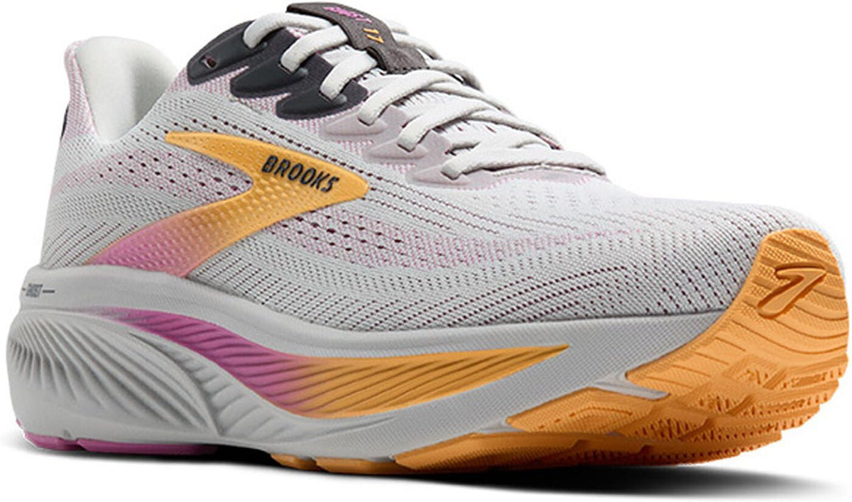 Brooks Women’s Ghost 17 Neutral Running Shoe - Oyster/Apricot/Pink - 7.5 Medium