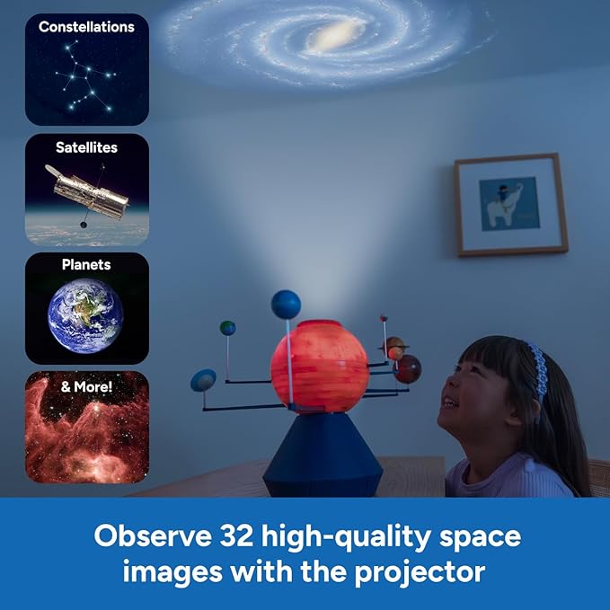 Educational Insights GeoSafari Orbiting Solar System & Projector - Space Toys & STEM Learning for Kids, Model Planet Kit, Science Classroom Decor, Astronomy Sets and Gifts for Boys & Girls Ages 5+