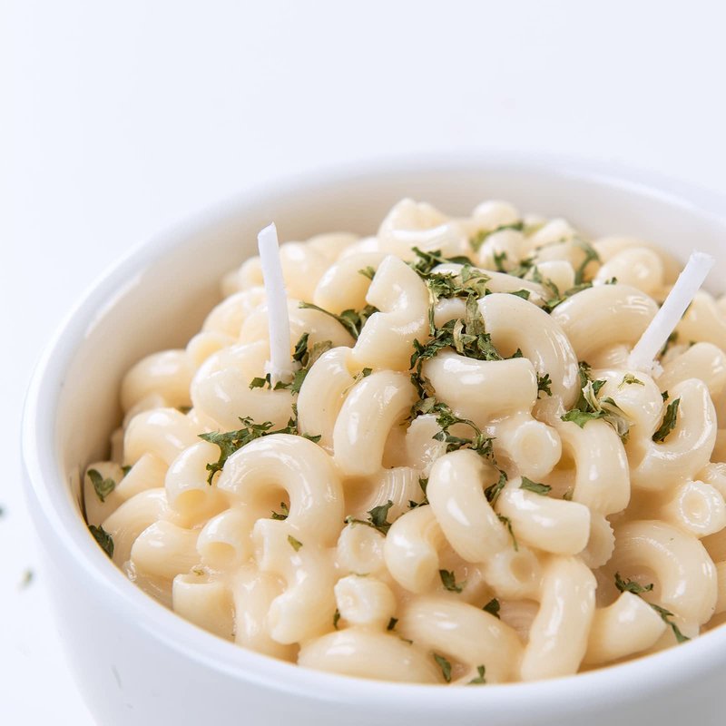 ILIKEPAR Macaroni and Cheese Pasta Bowl Scented Candle Ritual Gift for Your Lovers Friends Macaroni Pasta 5.6oz (160g)