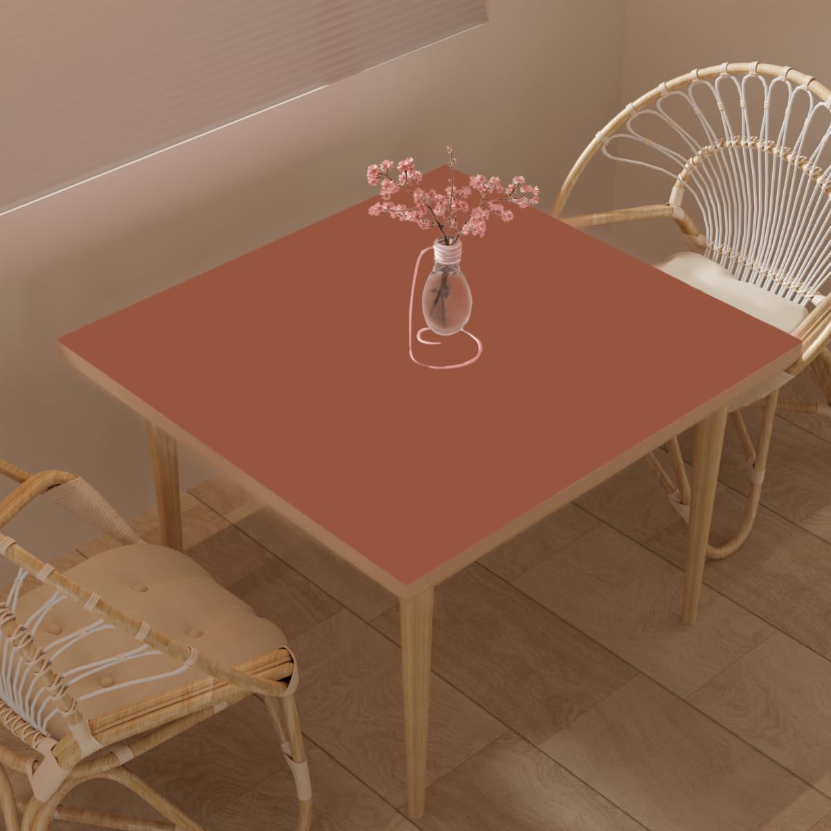 Zinkooat Faux Leather Table Cover,1.8mm Thick,40x40 Inch Table Protector,Table Protector for Dining Room Table,Dining Table Cover,Table Cover Protector.(Black+Wine Red,40x40)