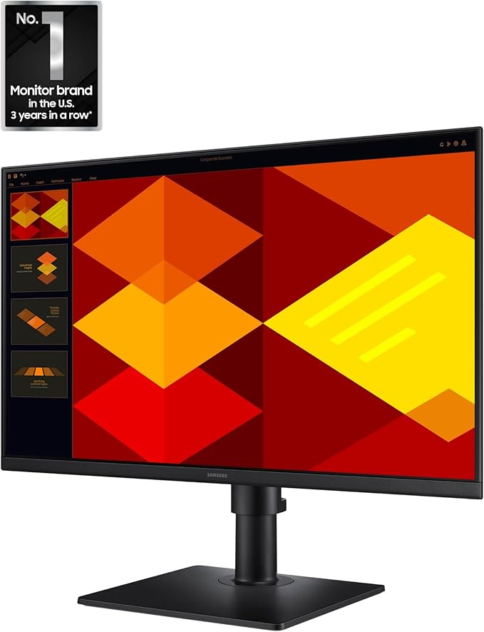 Samsung 24” (S40GD) Borderless Business Monitor with IPS Panel, 100Hz Refresh Rate, Eye Saver Mode, Ergonomic Design, Game Picture Mode, LS24D402GANXGO, 3 Yr Warranty