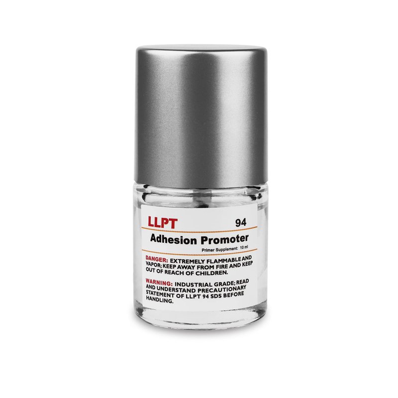 LLPT 94 Adhesion Promoter 10ml Bottle Primer with 10 Dry Wipes for Automotive & DIY, Enhances Bonding for Acrylic Double Sided Mounting Tape, Fast-Drying, Brush-On, Suitable for Plastic Metal Glass
