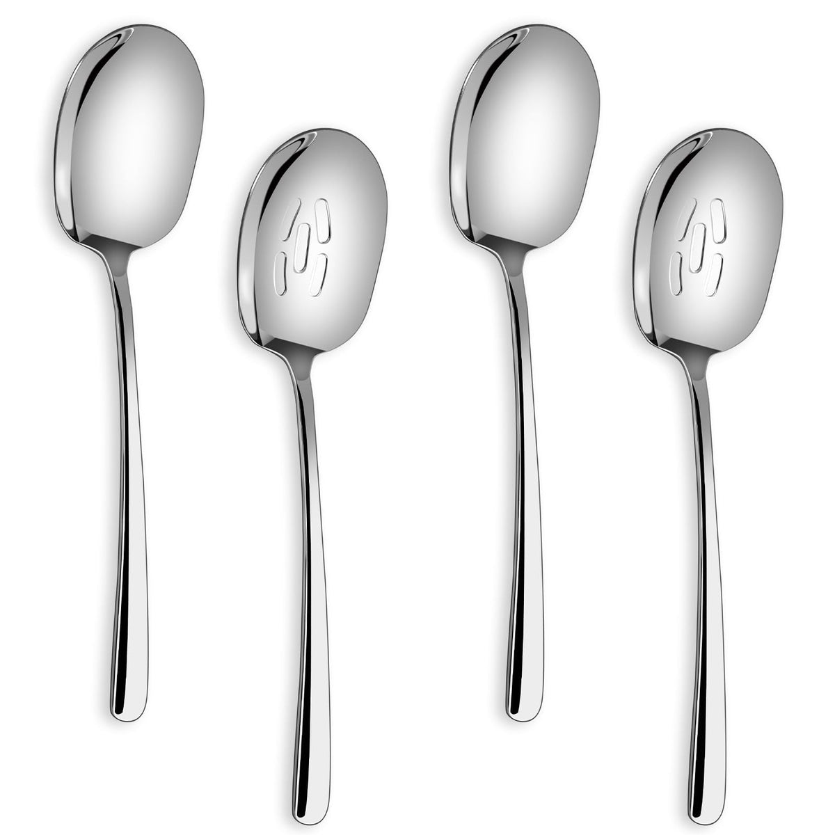SOLEADER Extra Large Serving Spoons for Buffet,12 Inch Stainless Steel Set