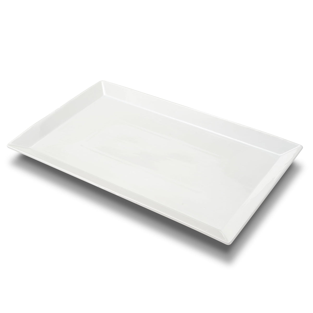 MIECOO Large Serving Platter, 18.5" x 11.5" White Porcelain Serving Tray