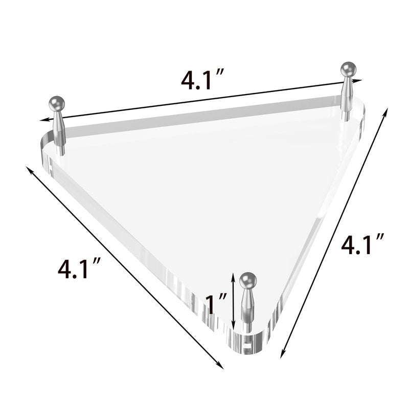 UoYeet Acrylic Triangle Ball Display Stand with Silver Metal Pegs (3-Pack) – Modern Sports Memorabilia Holder for Basketball, Football, Soccer – Shatterproof & Space-Saving Gift for Fans