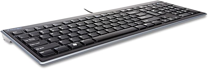 Kensington Slim Type Wired Keyboard (K72357USA),Black