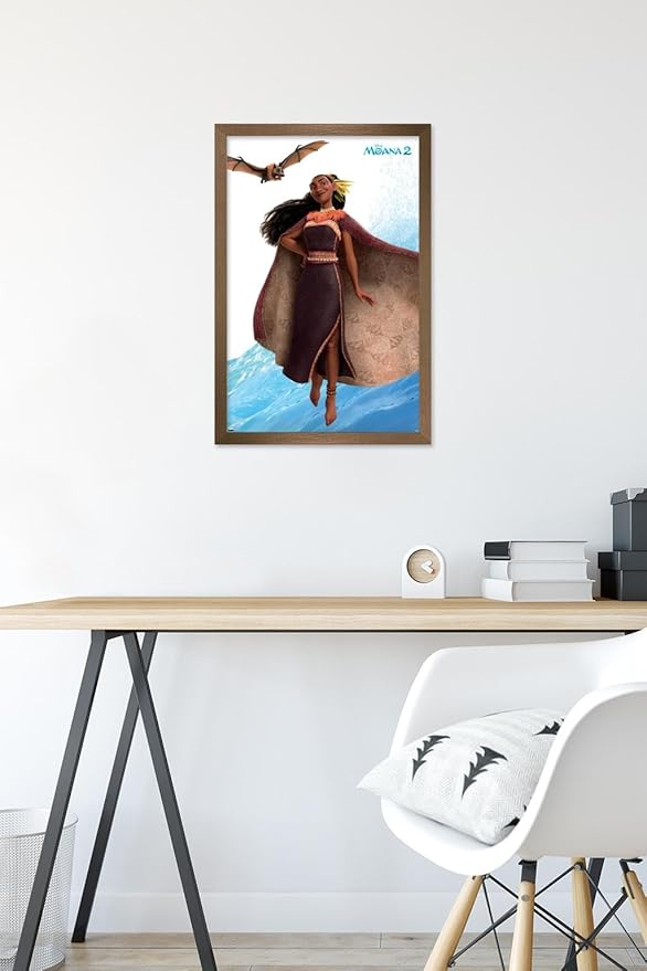 Trends International Disney Moana 2 - Matangi Wall Poster, 22.4L x 14.7W, Bronze Framed Version