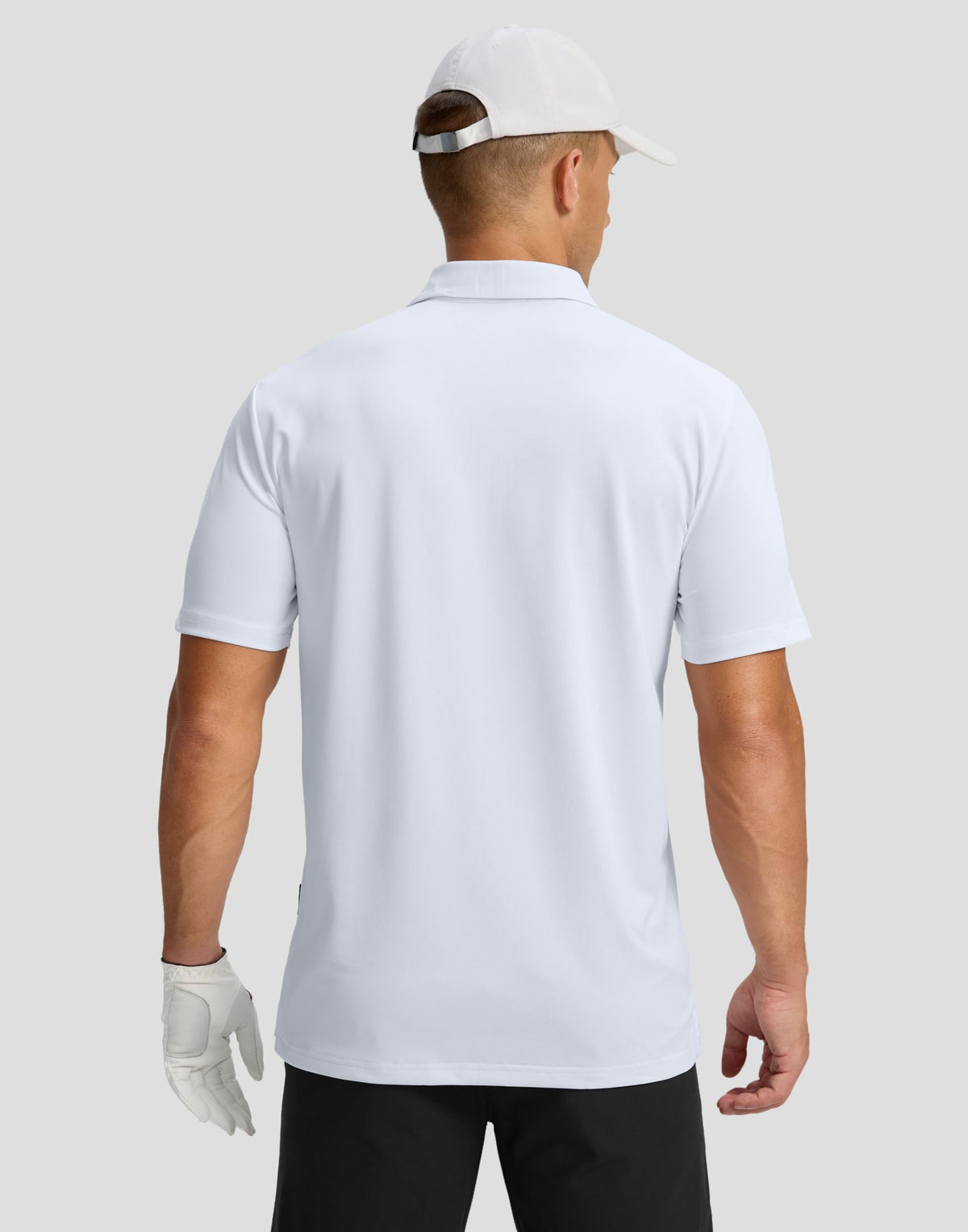 Men's Golf Shirts Dry Fit Moisture Wicking Performance Short Sleeve Collared Polo Shirts for Casual Tennis Bussiness (White Coco Tree, XXXL)