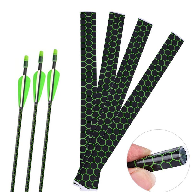 Universal Heat Shrink Arrow Wraps 15PCS, Adhesive Protective Wrap for Archery Shafts, DIY Fletching Bow Accessory for Carbon Arrows Crossbow Bolts