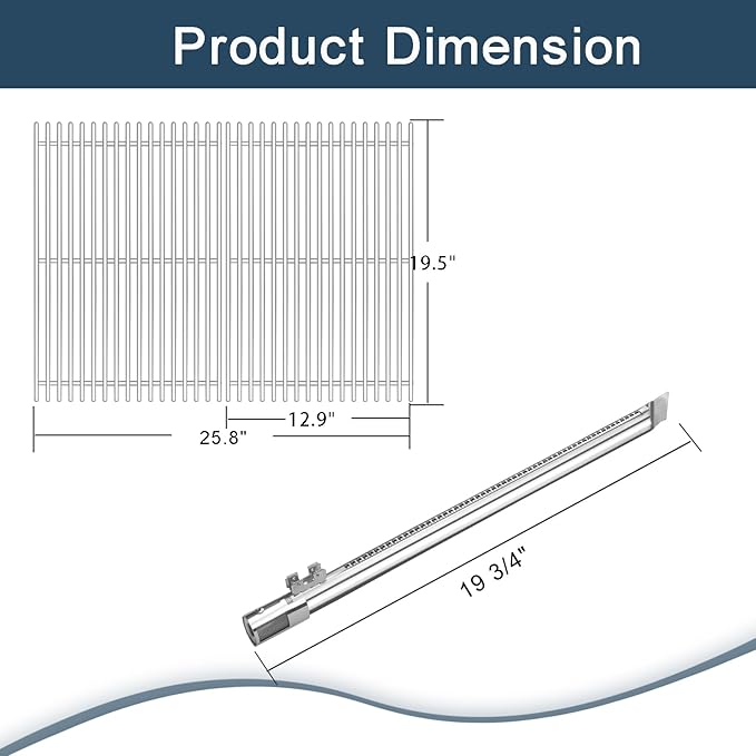 Flavorizer Bars,Heat Deflectors,Grill Burner and Grill Grid for Weber Genesis II E-410, S-410, LX E-440, S-440 (Porcelain Steel, 66030 * 7+ES/410 * 4+66790 * 4+66097 * 3)