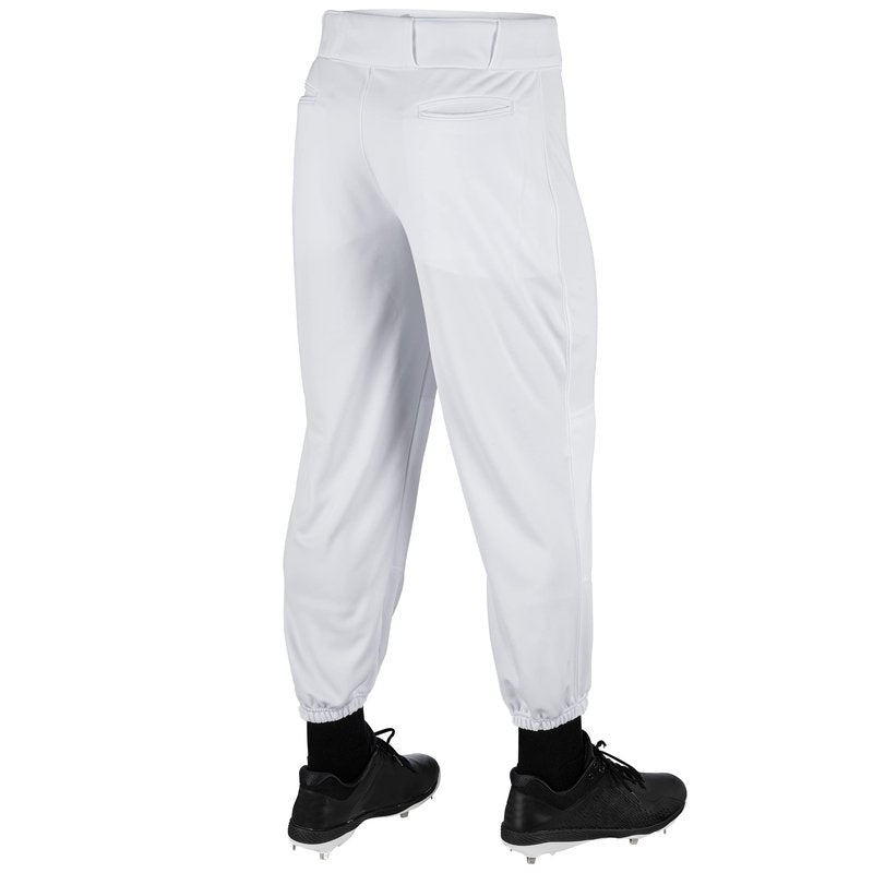 Champro Traditional Fit Triple Crown Classic Baseball Pants in Solid Color with Reinforced Sliding Areas, White, Medium