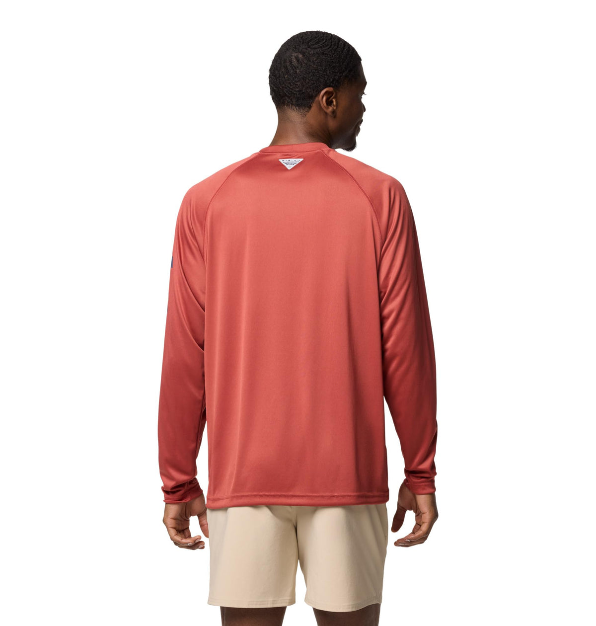 Columbia Men's PFG Terminal Tackle Long Sleeve Fishing Shirt, Dusty Crimson/Nocturnal Logo, 6X