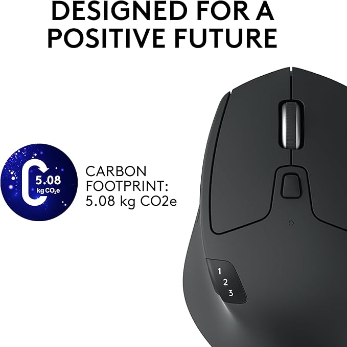 Logitech M720 Triathlon Multi-Device Wireless Mouse, Bluetooth, USB Unifying Receiver, 1000 DPI, 6 Programmable Buttons, 2-Year Battery, Compatible with Laptop, PC, Mac, iPadOS - Black