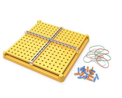 hand2mind XY Coordinate Pegboard (Moveable X-Y Axis), Geoboards with Rubber Bands, Geometry Board, Middle School Math Manipulatives, Rubber Band Peg Board, Geometric Shapes for Classroom