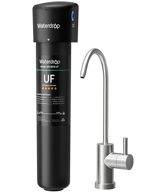 Waterdrop 15UB-UF 0.01 μm Ultra Filtration Under Sink Water Filter System