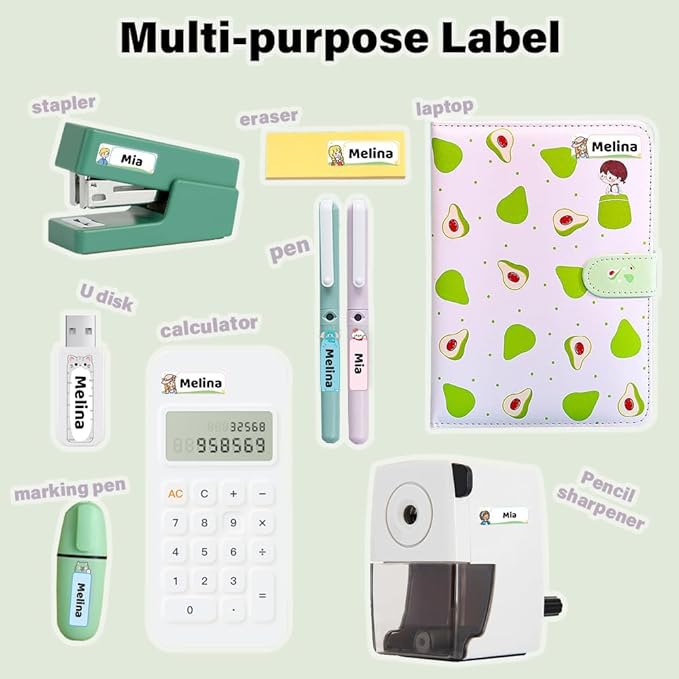 Phomemo D30 Label Maker Tape, Black on Animals Patterns Vertical Label Tape, Special Shapes Pre-Cut Self-Adhesive Sticker Thermal Paper Label Tag, 14mm x 40mm (0.55x1.57) 3-Roll