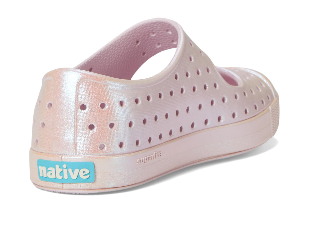 Native Shoes Kids Unisex Jefferson Juniper (Toddler), Barely Pink/Barely Pink/All Over Shine, 7 Toddler M