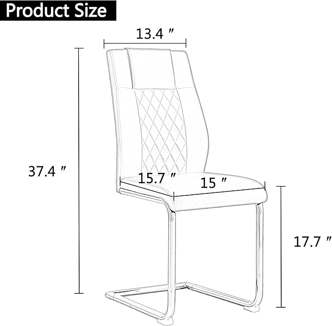 Dining Table Chairs Set for 6, Modern Rectangular Dining Room Table Set PU Leather Upholstered Dining Chairs 55" Dinner Table Set for Kitchen, Dining Room (Dining Table Set for 6, Grey)