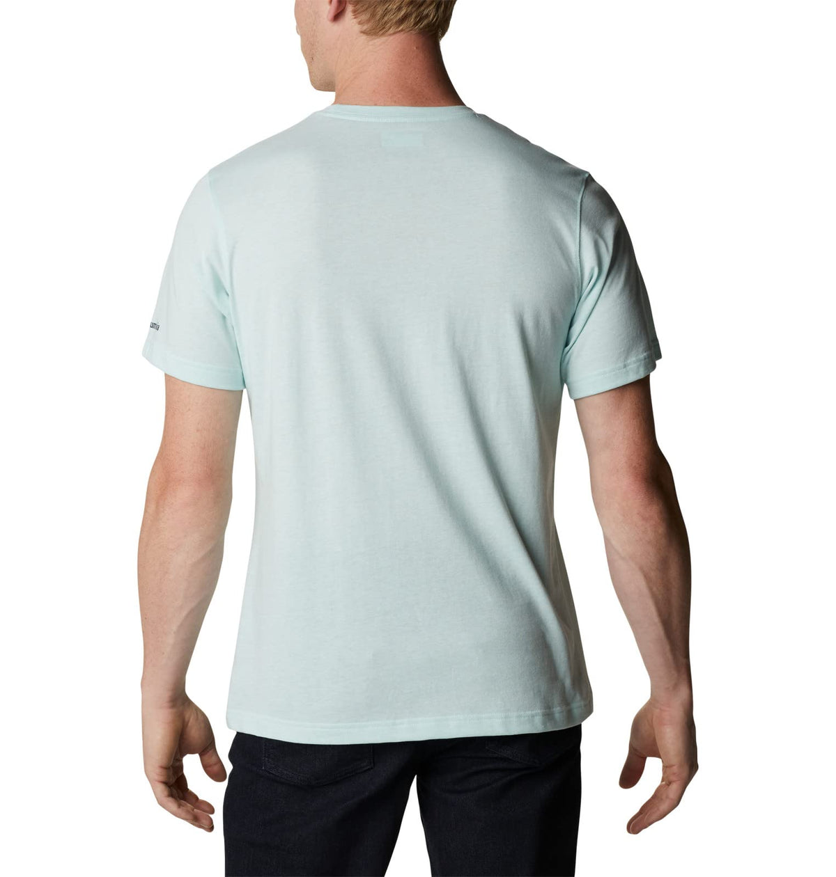 Columbia Men's Thistletown Hills Graphic Short Sleeve, ICY Morn Heather/Hikers Graphic, X-Small