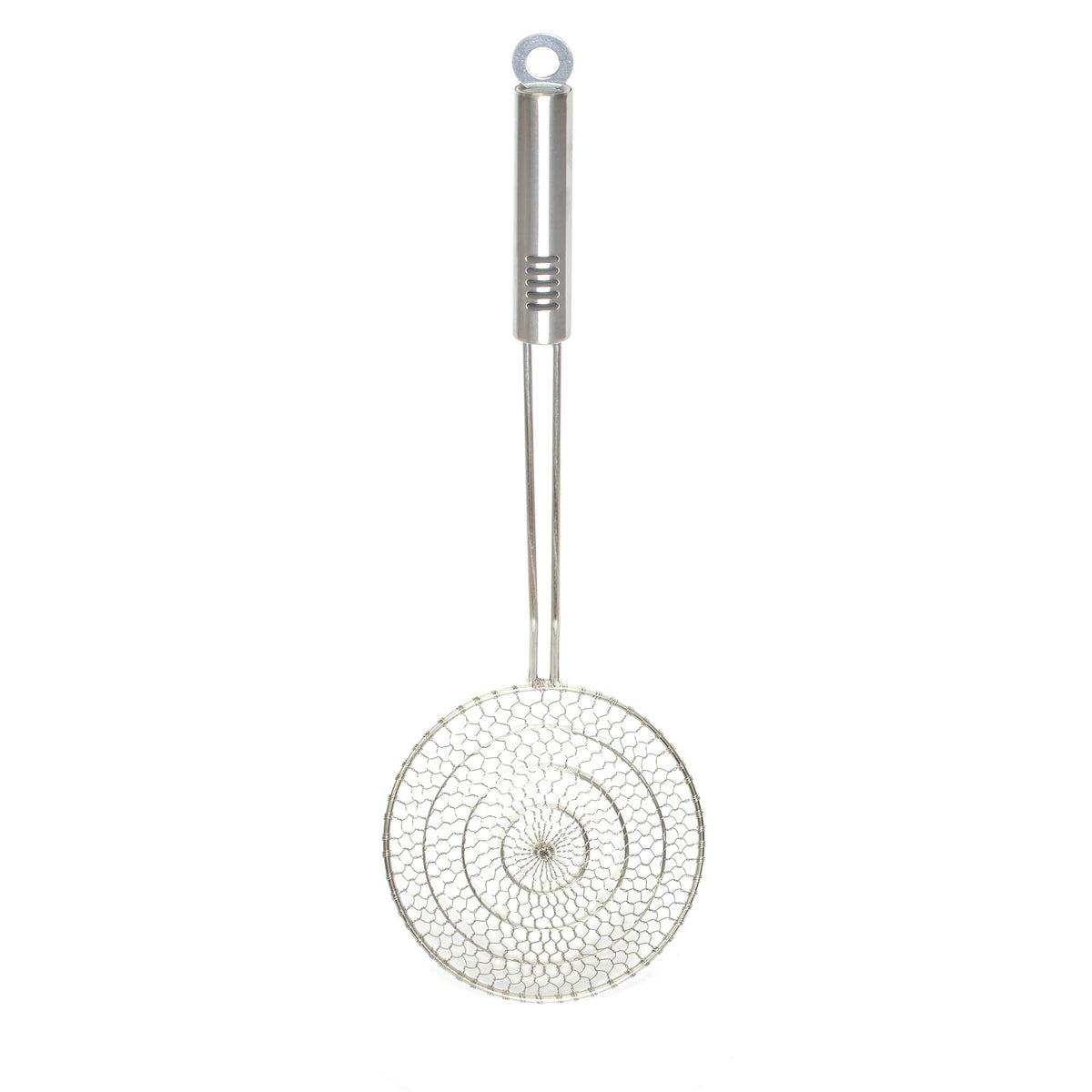 Helen's Asian Kitchen Deep Spider Strainer, 6-Inch Stainless Steel Mesh Basket With Bamboo Handle, For Noodles, Dumplings, Wontons, Deep Frying, And Draining Tasks