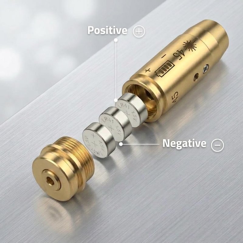 360 Tactical .45 CAL Red Dot Laser Boresighter Brass Cartridge Bore Sight Red Hunting Tool Boresight