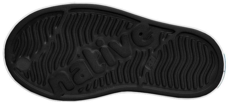 Native Shoes Unisex-Kids Jefferson Sneakers, Jiffy Black/Shell White, 7 Toddler