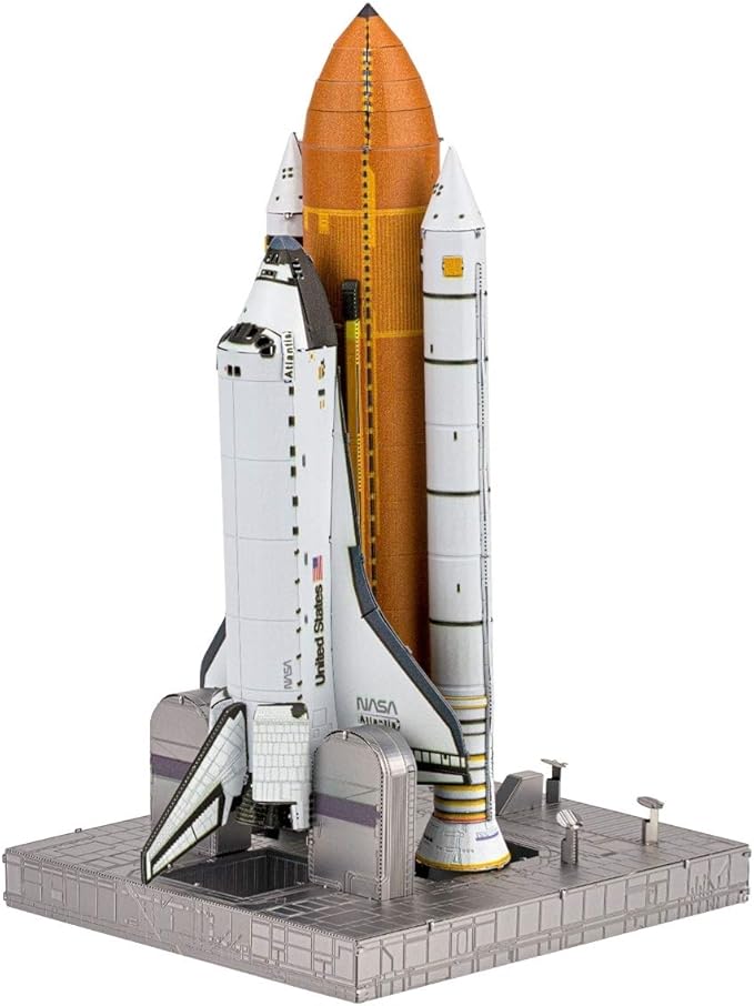 Metal Earth Fascinations Premium Series 3D Metal Models Set of 2 Kits - Space Shuttle Launch Kit - International Space Station