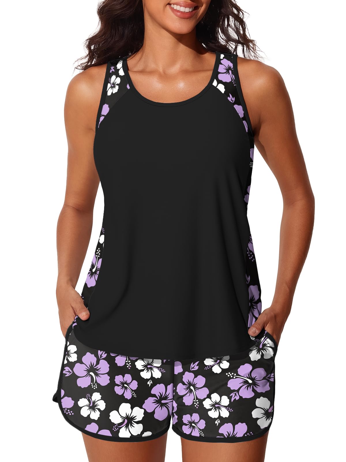 Summer Mae Blouson Tankini Swimsuits for Women Tummy Control Bathing Suits