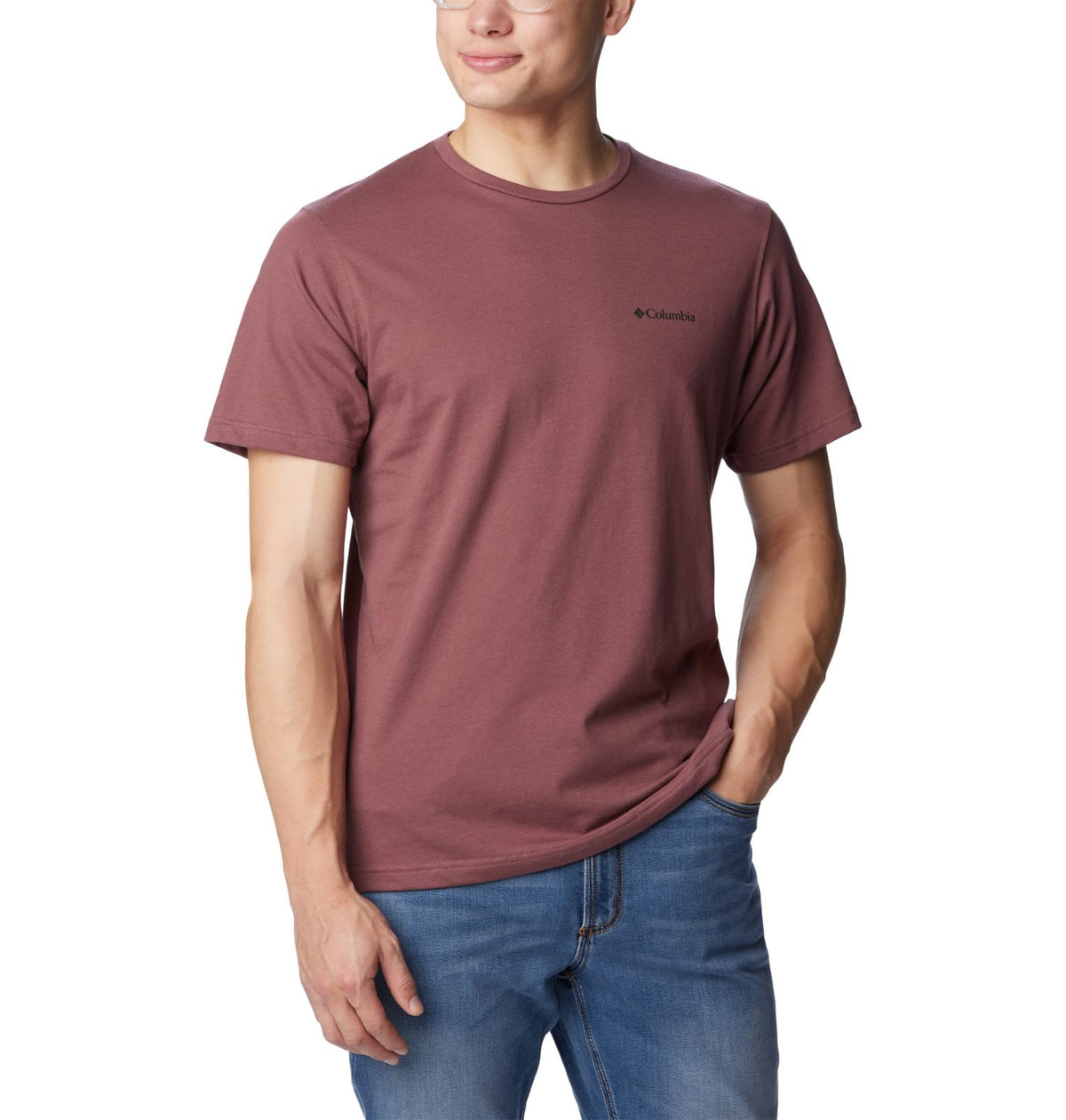 Columbia Men's Thistletown Hills Short Sleeve, Light Raisin, Small