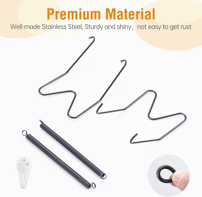 Bilillo 3-Piece Stainless Steel Wall Plate Hangers, 10/12/14 Inch Invisible Decorative Wire Plate Holders with 3 Pieces Wall Hooks for 8 to 16 Inch (Black)