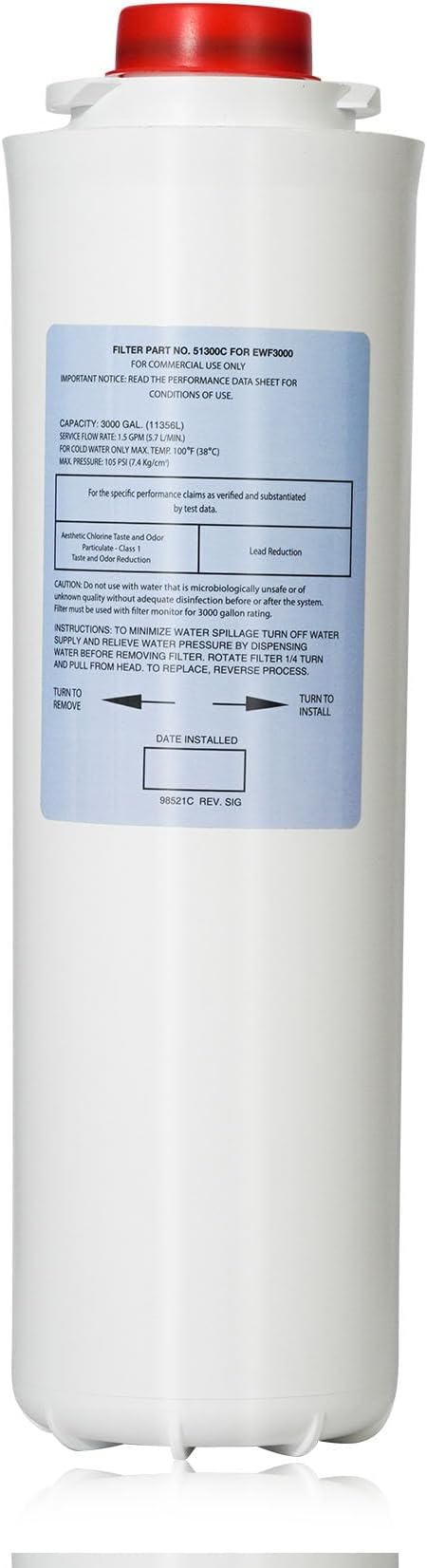 Water Filter Replacement for EWF3000（No Chip）, 1 Packs Replacement Large