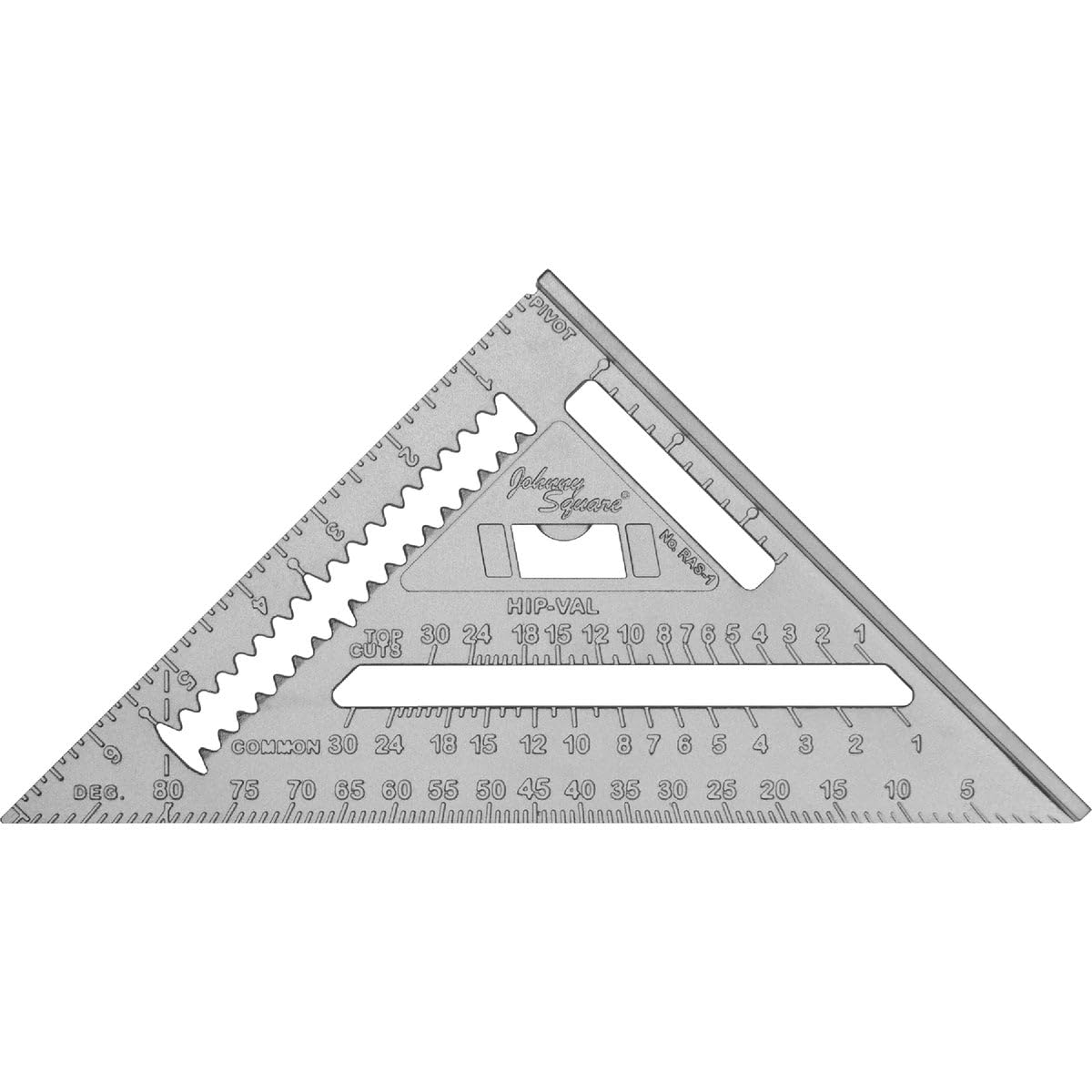 Johnson Level & Tool RAS-1B Johnny Square Professional Aluminum Rafter, 7", Silver, 1 Square