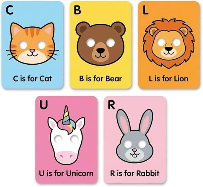 Giant Animal Alphabet Flash Cards - 36 Uppercase & Lowercase Letter Cards - Professional Literacy Tool for Preschool & Kindergarten Learning
