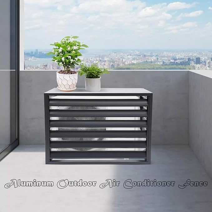 Outdoor Privacy Screen, Metal Air Conditioner Fence Cover