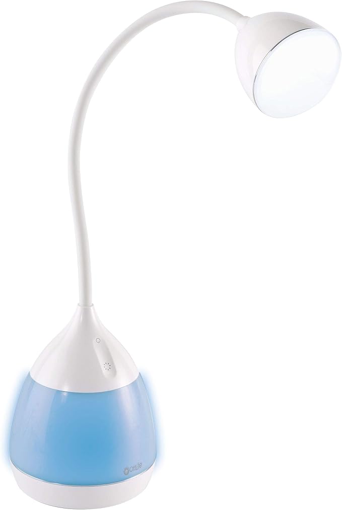OttLite Mood LED Desk Lamp with Color Changing Base – Charging USB Port, Touch Activated Controls, Flexible Neck, ClearSun LED Light, for Work, Study, Reading