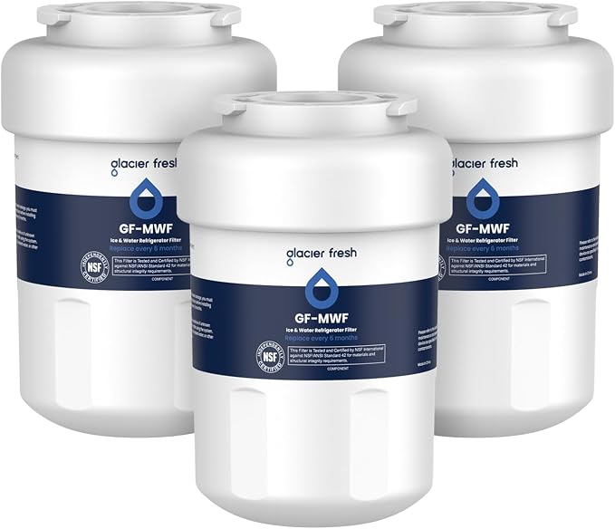 GLACIER FRESH Replacement for MWF Refrigerator Water Filters, SmartWater MWFP