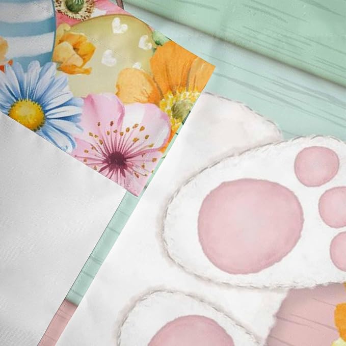 Easter Curtain Valances for Windows, Kitchen Valance Window Treatment, Spring