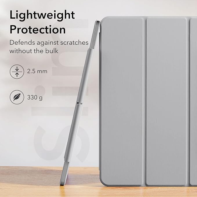 ESR for iPad Pro 12.9 6th/5th/4th Gen, iPad Air 13 Inch Case M3/M2 (2025/2024), Powerful Magnetic Attachment, Slim Trifold Stand Case, Supports Pencil Pro & Pencil (USB-C), Rebound Series, Grey