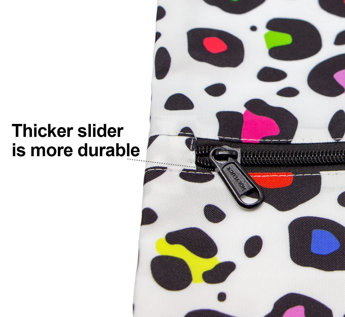 HOLYLUCK Drawstring Backpack Bag Sport Gym Sackpack (colorful white leopard)
