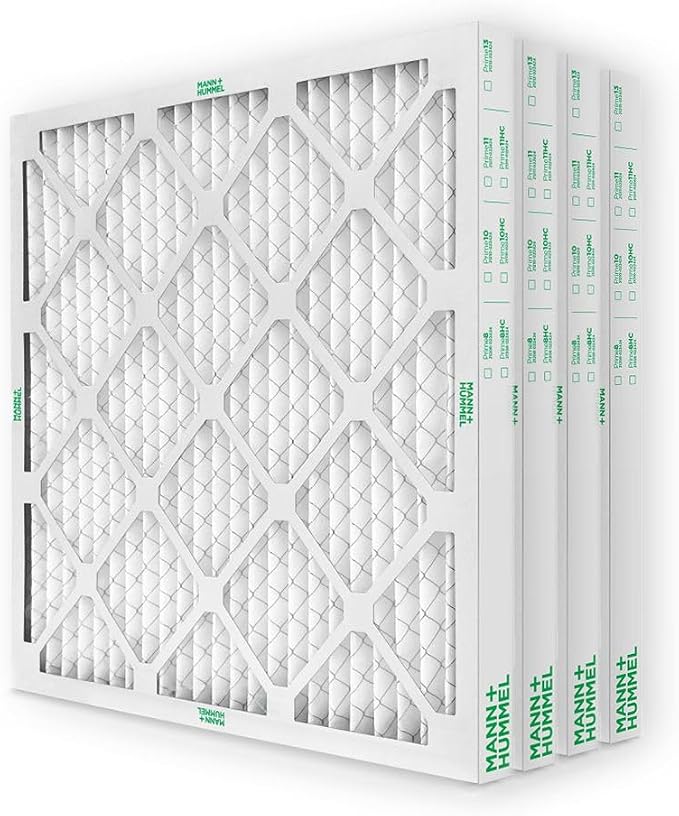 Mann+Hummel 20x24x2 MERV 8 Pleated HVAC AC Furnace Air Filters. 4 Pack.