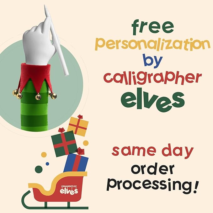 Ornaments by Elves - Personalized Cycling Girl Christmas Ornaments Customized Bicycle Ornament Girl Bicyclist Ornament for Cyclist and Christmas Decorations in Giftable Packaging