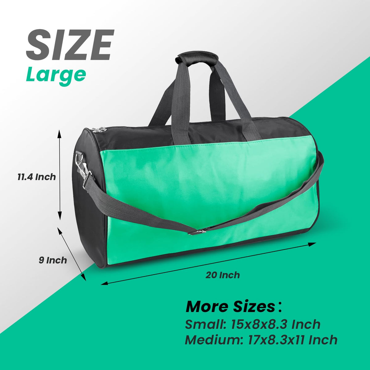 C&F BOGMOST Travel Duffel Bag Large Foldable Waterproof Gym Bag for Gym Beach Swim Bag Men Women Duffle Bag Lightweight Oxford Cloth Sports Bag-Green