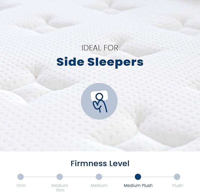 Coolvie 14 Inch Calking Gel Memory Foam Mattress Hybrid, Double Cooling Calk Size in a Box Euro Top with CertiPUR-US Certified Foam for Hot Sleeper, Low Motion Transfer Supports for Any Sleep Position