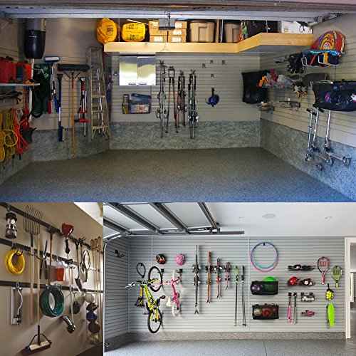 Heavy Duty Giant Garage Storage Hook Wall Mounted Utility Hanging Rack for Surfboard,Ladder,Kayak (6 Pcs Black 10" J Hook)